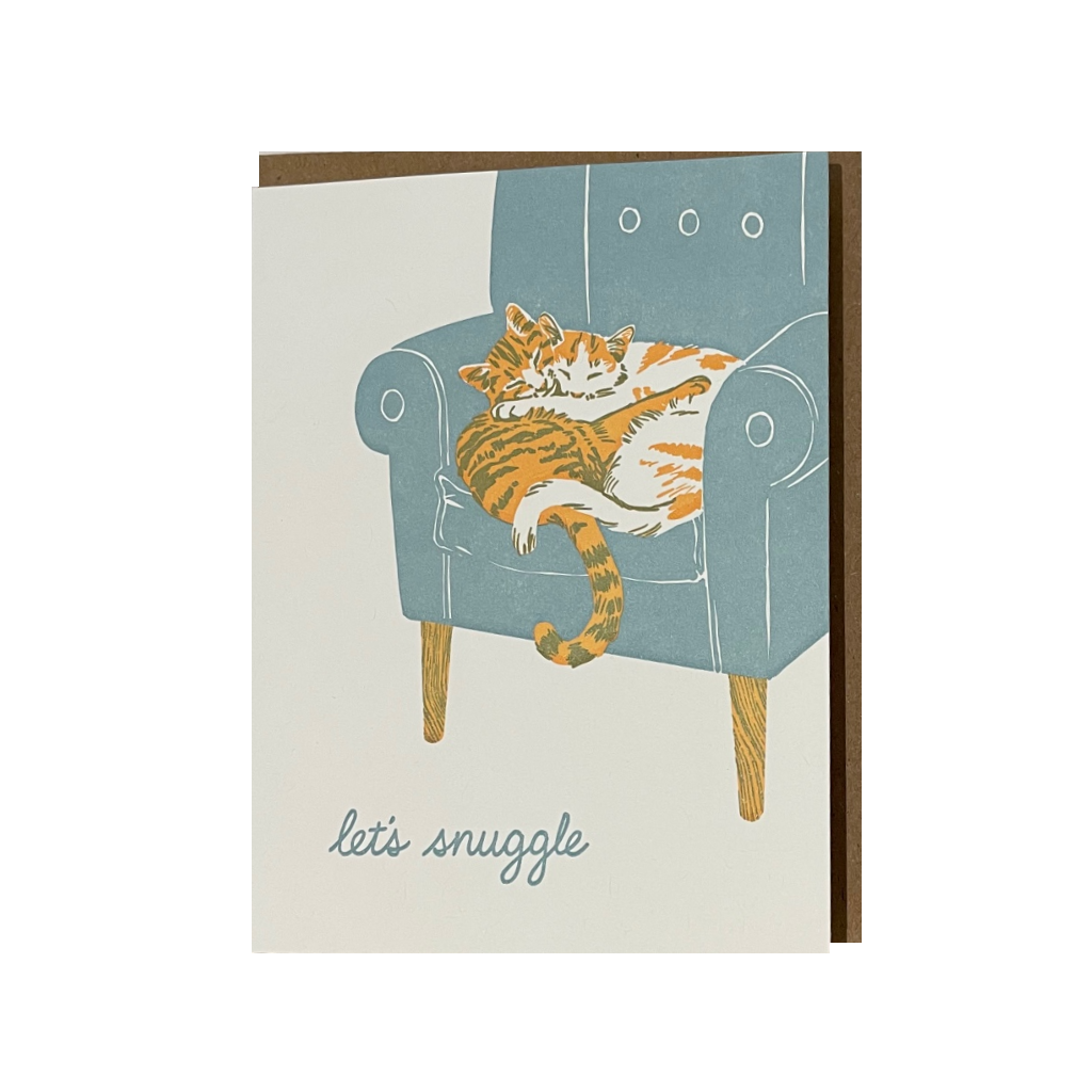 Snuggle Cats Love Card Smudge Ink Cards - Love