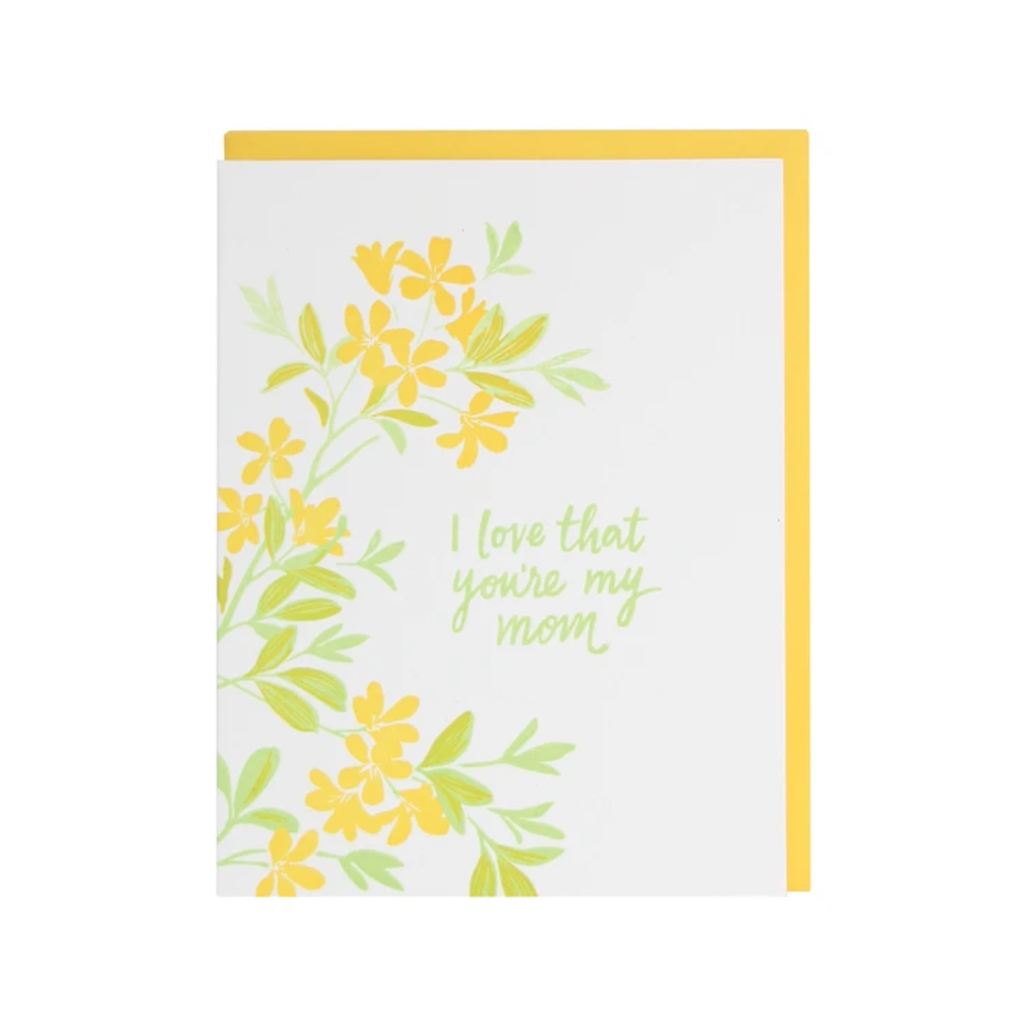 Yellow Blossoms Mother's Day Card Smudge Ink Cards - Mother's Day