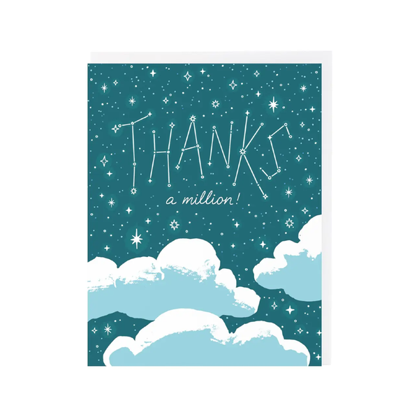 Constellation Thank You Card Smudge Ink Cards - Thank You