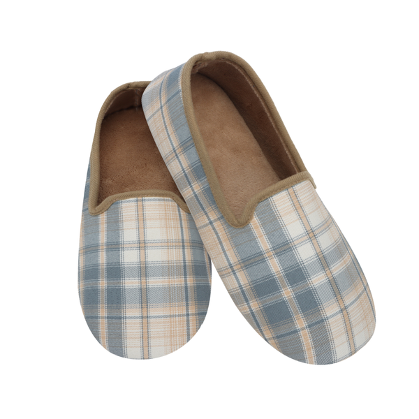 TAN / SMALL Snoozies Mad For Plaid Slippers - Mens Snoozies Apparel & Accessories - Slippers - Mens