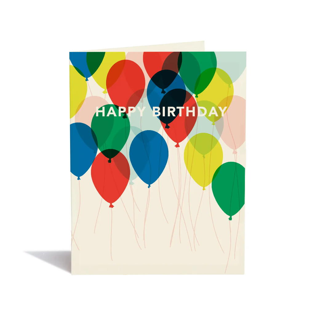 Balloons Birthday Card Snow & Graham Cards - Birthday