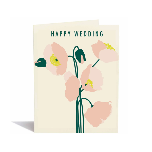 Poppies Wedding Card Snow & Graham Cards - Love - Wedding