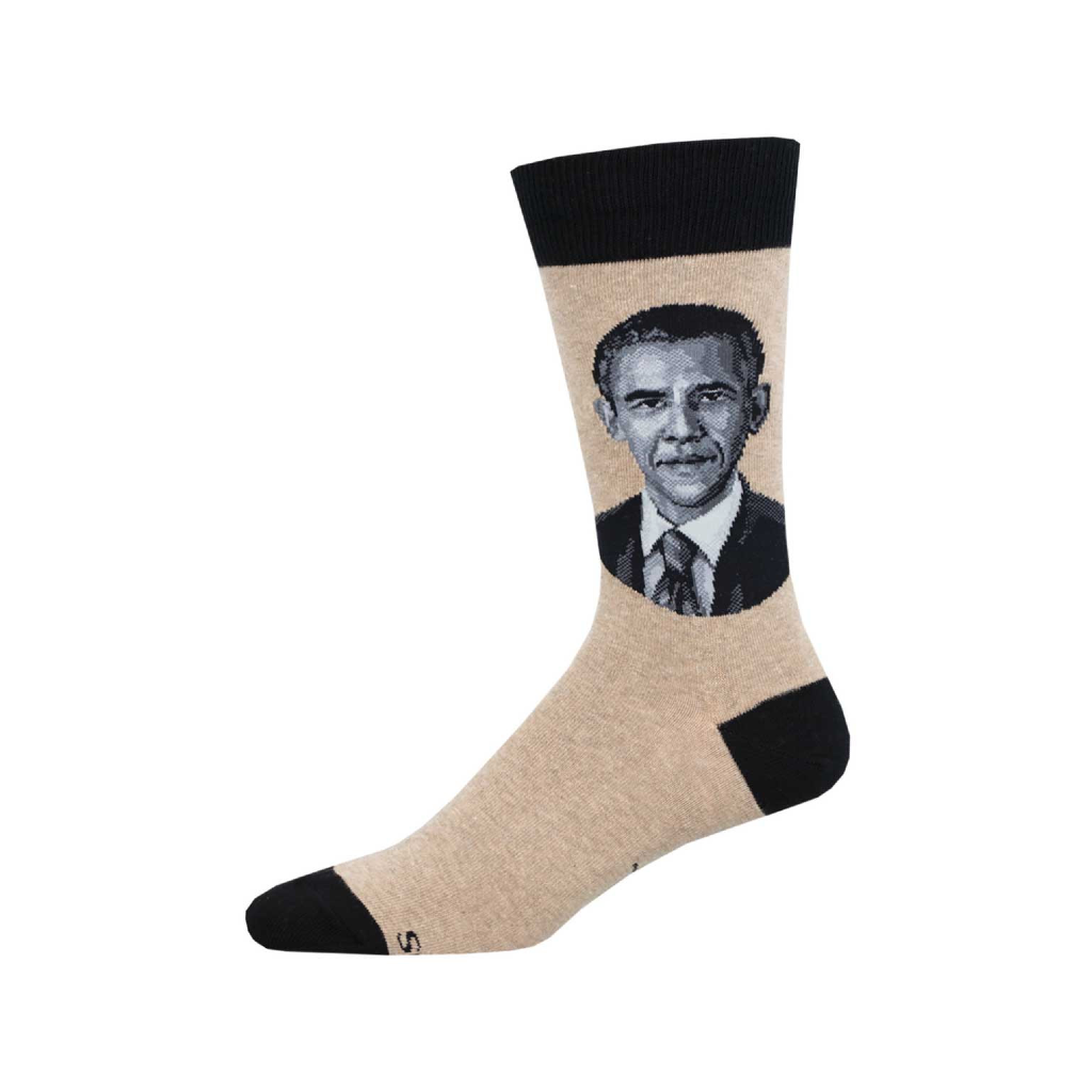 Barack Obama Historical Crew Socks - Mens Socksmith Apparel & Accessories - Socks - Adult - Mens
