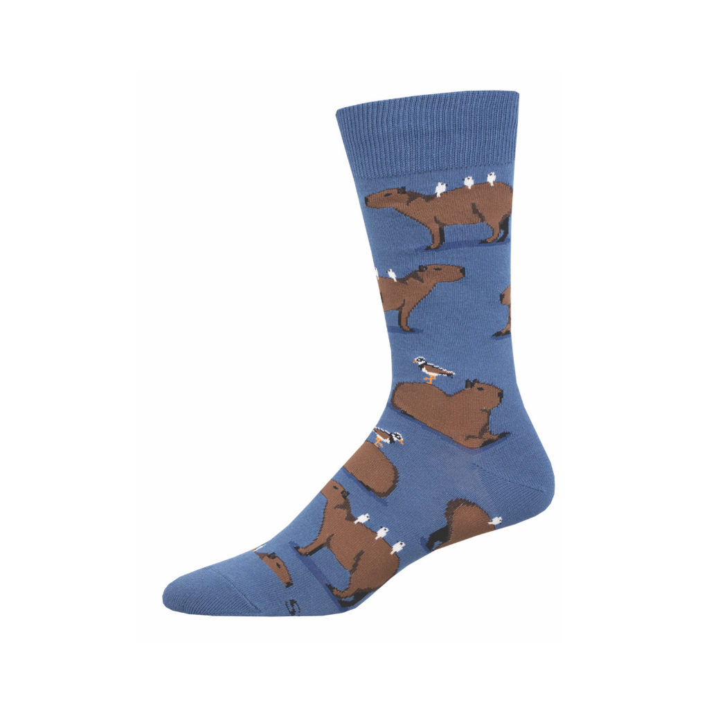 Capybara Crew Socks - Mens Socksmith Apparel & Accessories - Socks - Adult - Mens