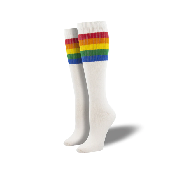 High Roller Rainbow Stripe Knee High Socks - Unisex Socksmith Apparel & Accessories - Socks - Adult - Unisex