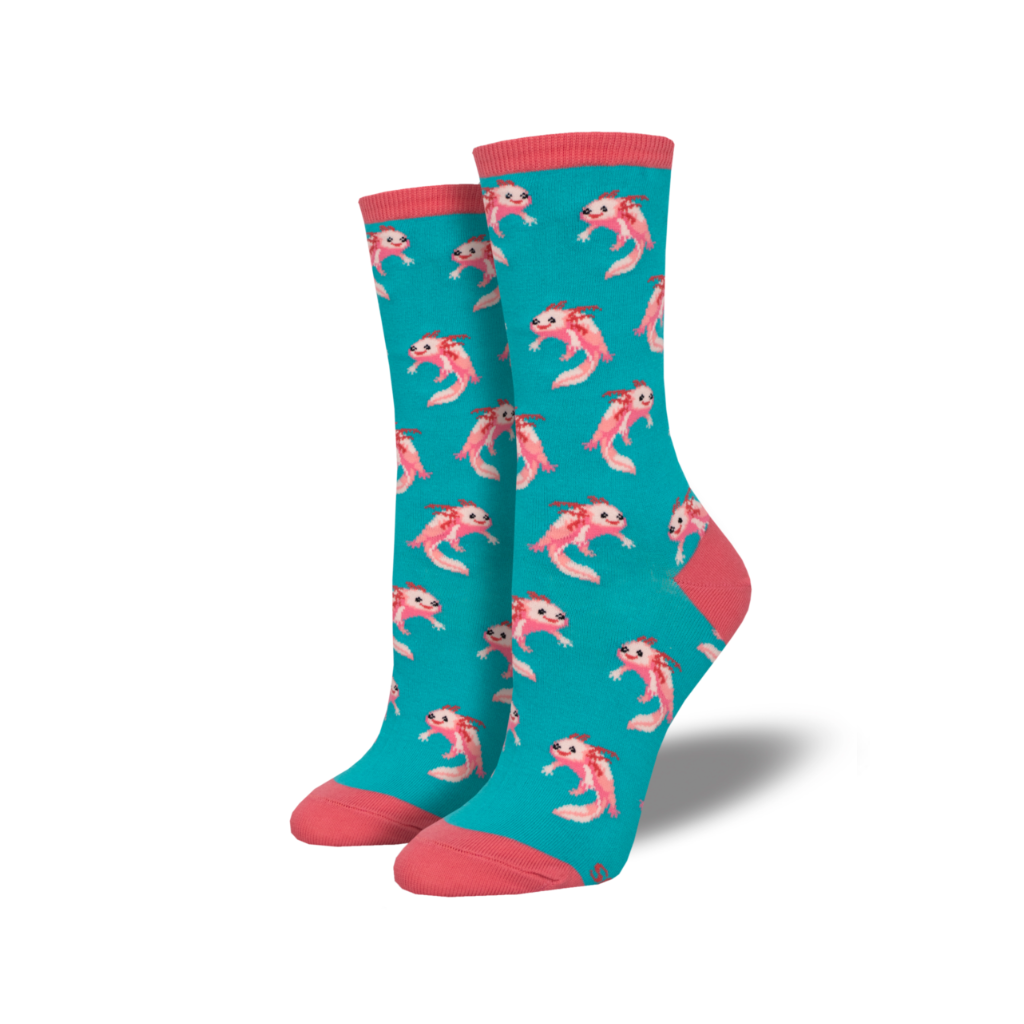 Axolotl Crew Socks - Womens Socksmith Apparel & Accessories - Socks - Adult - Womens