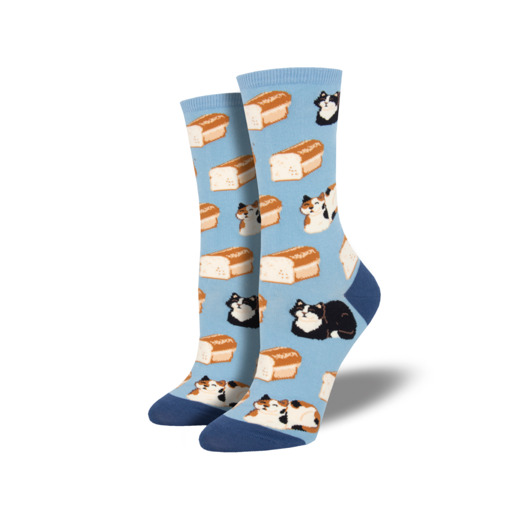 Cat Loaf Crew Socks - Womens Socksmith Apparel & Accessories - Socks - Adult - Womens