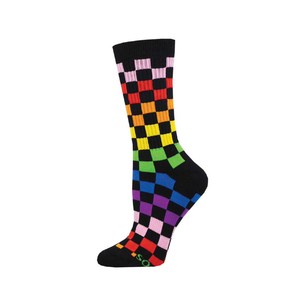 Check Me Out Athletic Crew Socks - Womens - Black Socksmith Apparel & Accessories - Socks - Adult - Womens