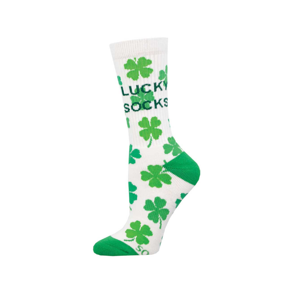 Lucky Athletic Crew Socks - Womens - White Socksmith Apparel & Accessories - Socks - Adult - Womens