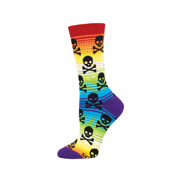 Skullduggery Athletic Crew Socks - Womens - Rainbow Socksmith Apparel & Accessories - Socks - Adult - Womens