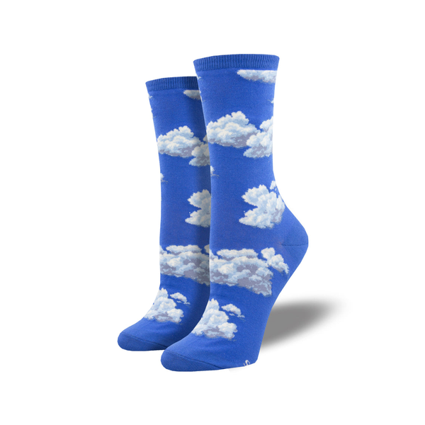 SSD SOCKS: WOMENS: SLIGHTLY CLOUDY - BLUE Socksmith Apparel & Accessories - Socks - Adult - Womens