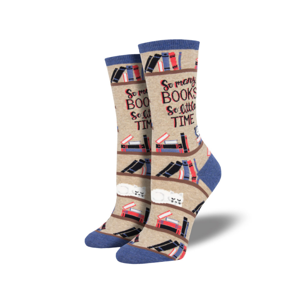 Time For A Good Book Crew Socks - Womens Socksmith Apparel & Accessories - Socks - Adult - Womens