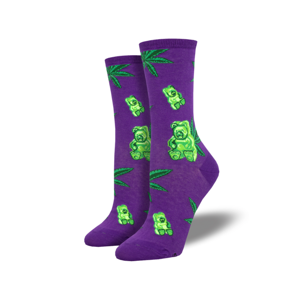 Weed Gummies Crew Socks - Womens Socksmith Apparel & Accessories - Socks - Adult - Womens