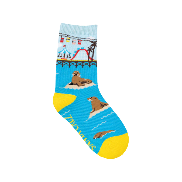 Santa Cruz Wharf Crew Socks - Kids - Blue Socksmith Apparel & Accessories - Socks - Baby & Kids - Kids