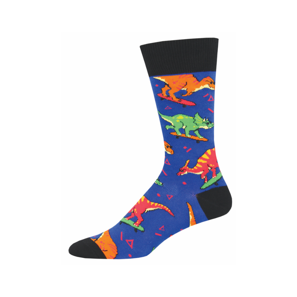 Skate Or Dinosaur Crew Socks - Mens Socksmith Apparel & Accessories - Socks - Mens