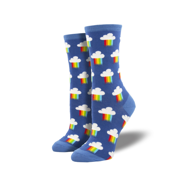 Rainbow Rain Crew Socks - Womens Socksmith Apparel & Accessories - Socks - Womens