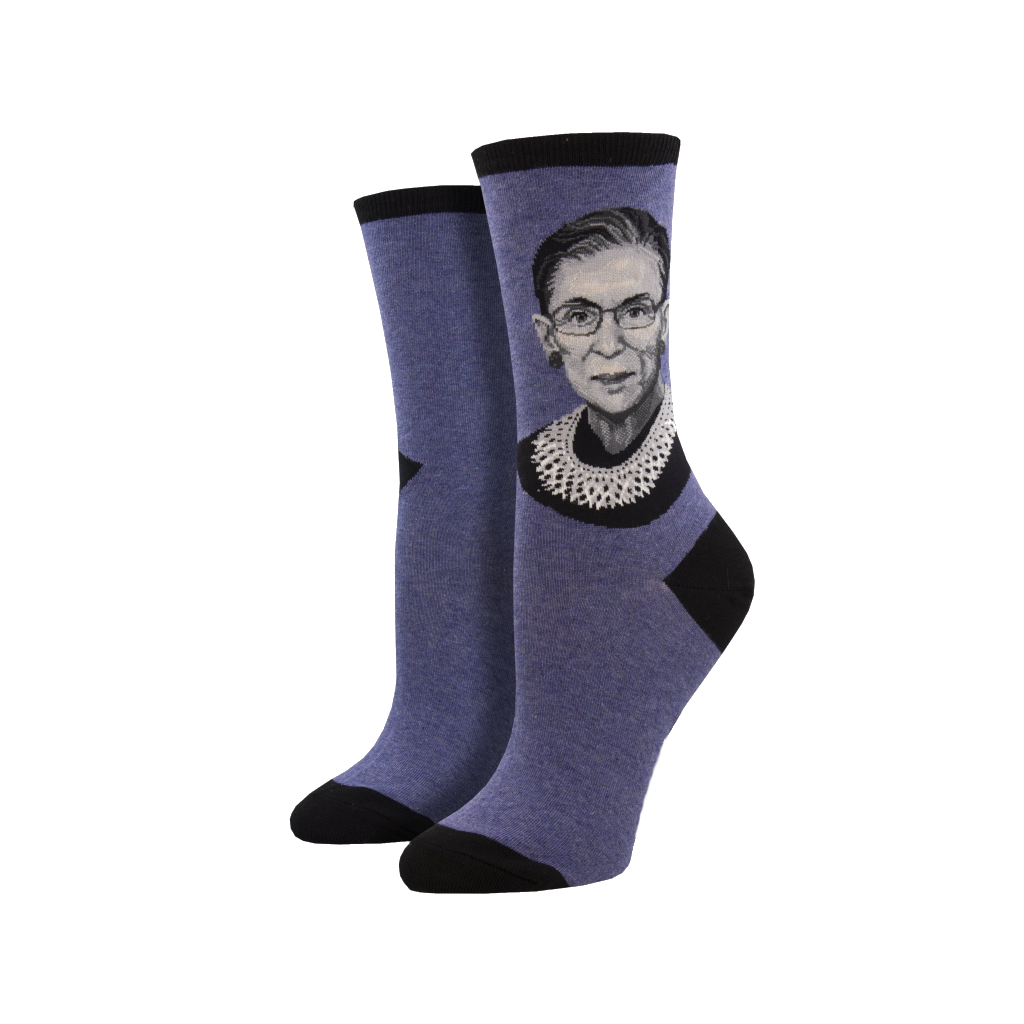 RBG Blue Heather Crew Socks - Womens Socksmith Apparel & Accessories - Socks - Womens
