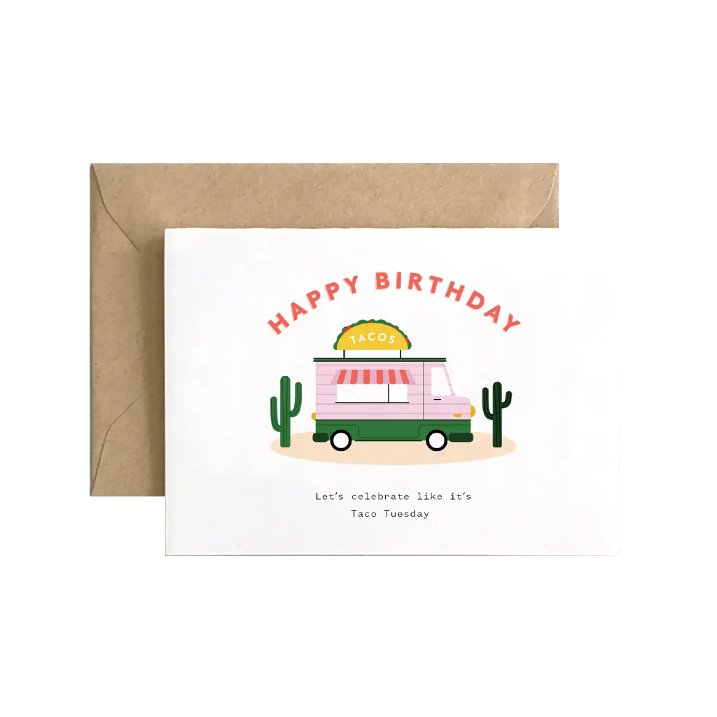 Taco Truck Birthday Card Spaghetti & Meatballs Cards - Birthday