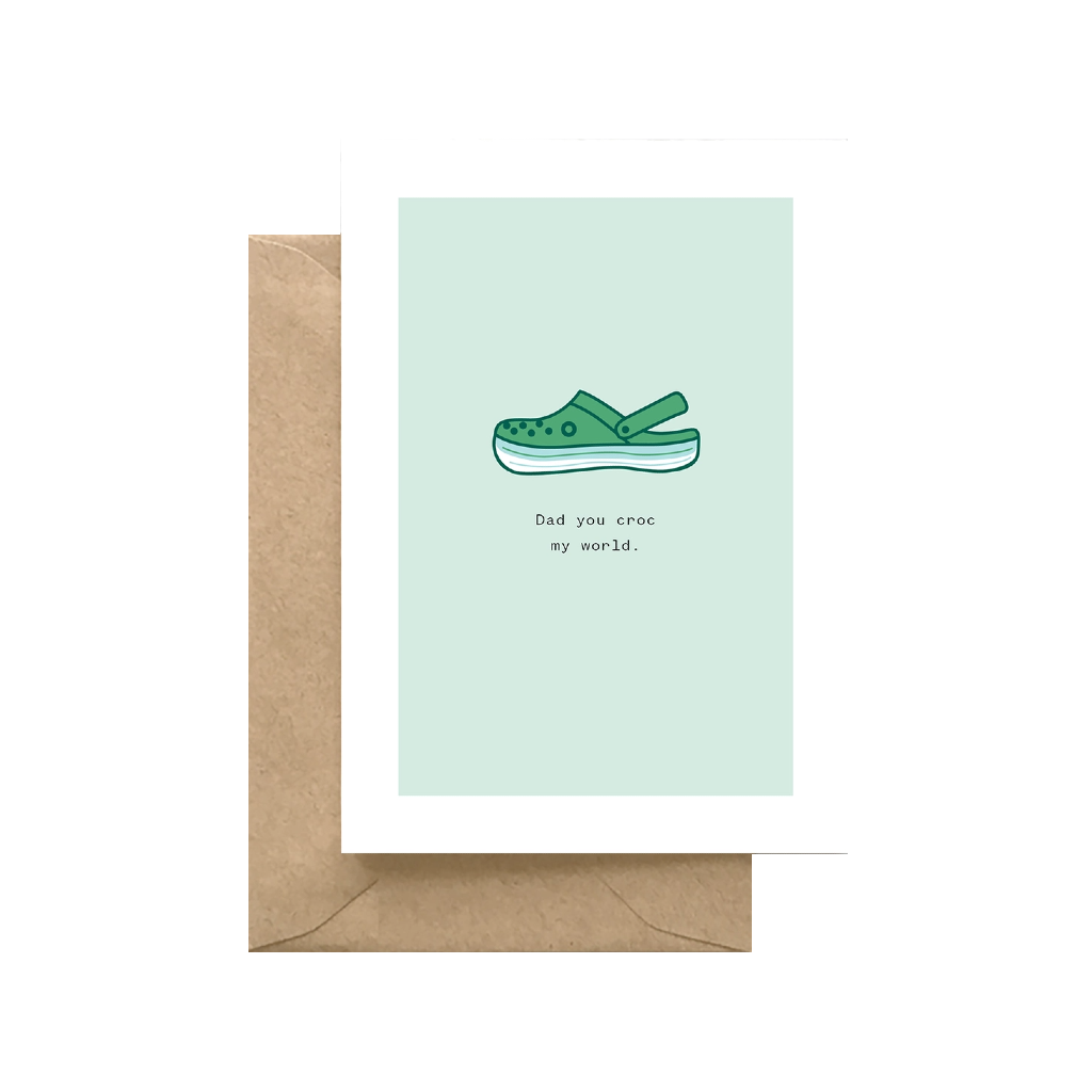 Dad You Croc My World Father's Day Card Spaghetti & Meatballs Cards - Holiday - Father's Day