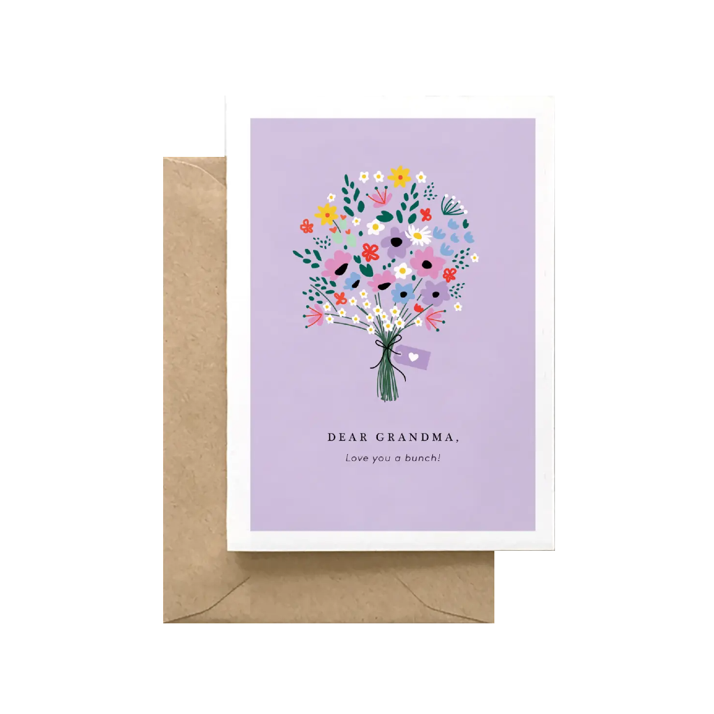 Dear Grandma Love You A Bunch Mother's Day Card Spaghetti & Meatballs Cards - Holiday - Mother's Day