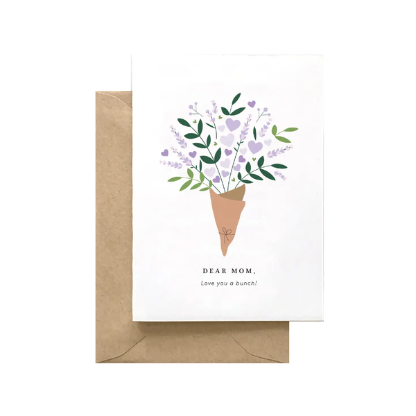 Dear Mom Love You A Bunch Mother's Day Card Spaghetti & Meatballs Cards - Holiday - Mother's Day