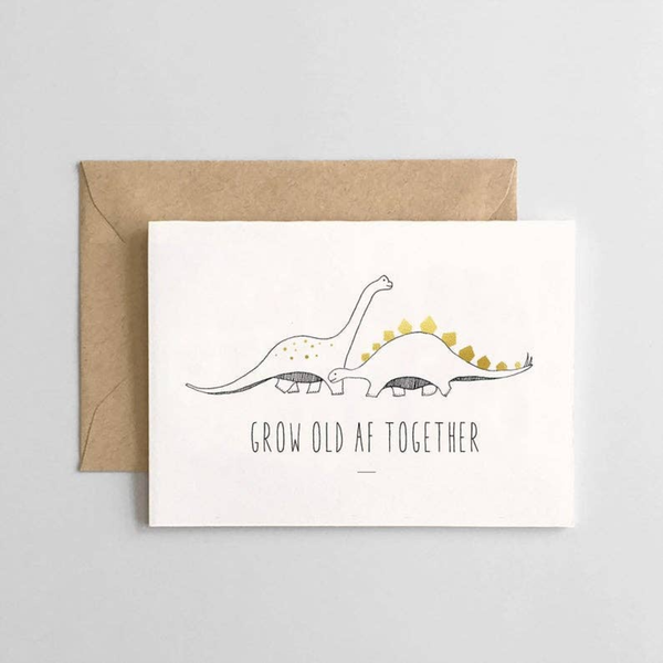 Grow Old AF Together Love Card Spaghetti & Meatballs Cards - Love