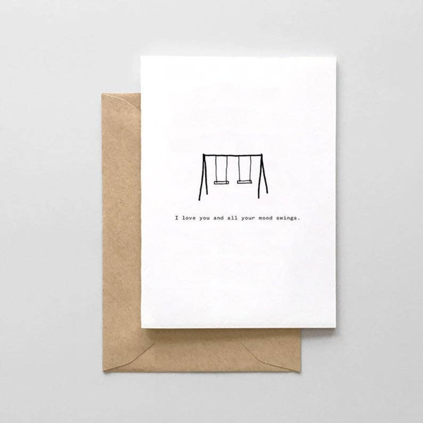 I Love You And All Your Mood Swings Card Spaghetti & Meatballs Cards - Love