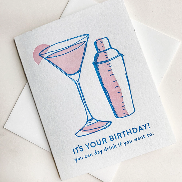 Day Drink Birthday Card STEEL PETAL PRESS Cards - Birthday