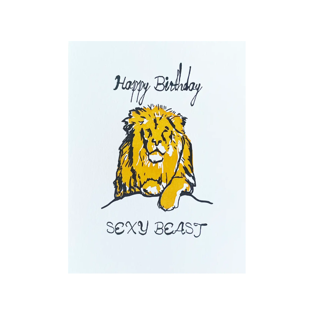 Sexy Beast Birthday Card Steel Petal Press Cards - Birthday