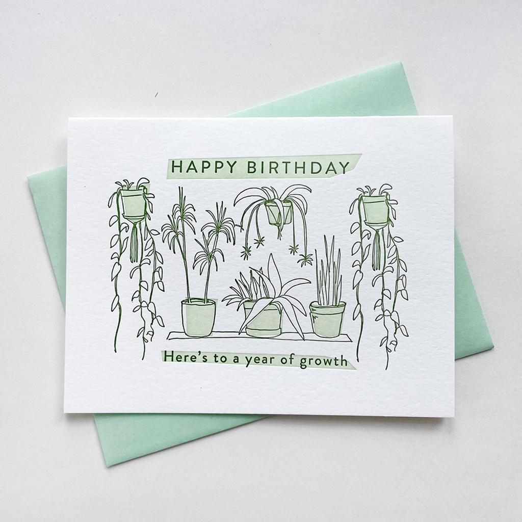 Year Of Growth Birthday Card Steel Petal Press Cards - Birthday
