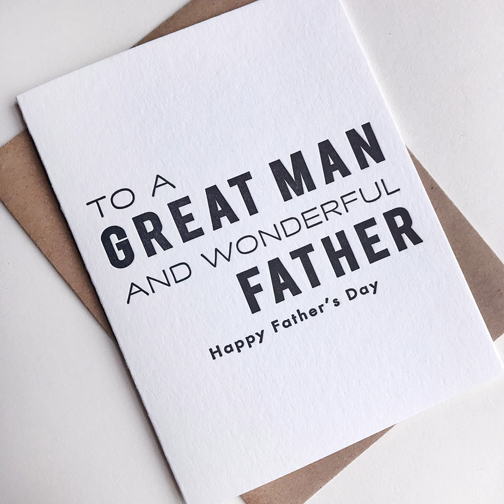 SPP CARD FATHER'S DAY GREAT MAN STEEL PETAL PRESS Cards - Holiday - Father's Day