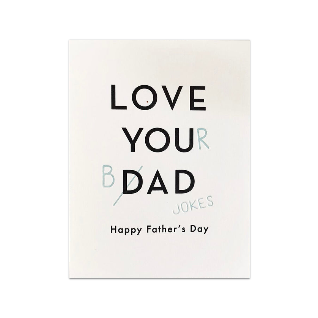 Love You Dad Love Your Bad Jokes Father's Day Card Steel Petal Press Cards - Holiday - Father's Day