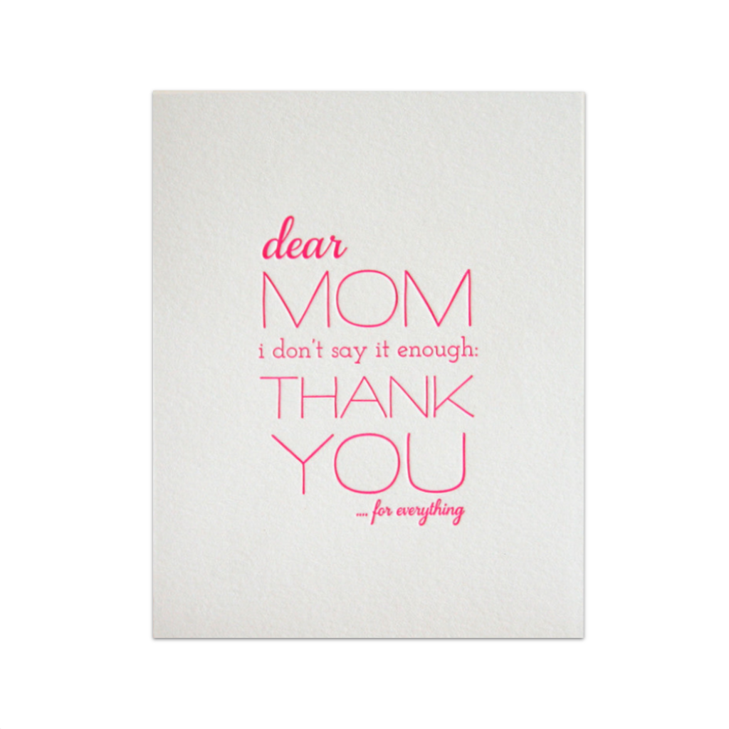 Mom Thanks Mother's Day Card Steel Petal Press Cards - Holiday - Mother's Day