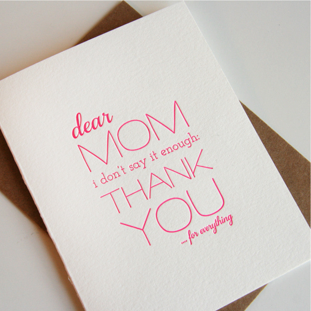 Mom Thanks Mother's Day Card Steel Petal Press Cards - Holiday - Mother's Day