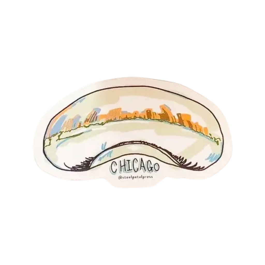 Chicago Bean Sticker Steel Petal Press Impulse - Decorative Stickers