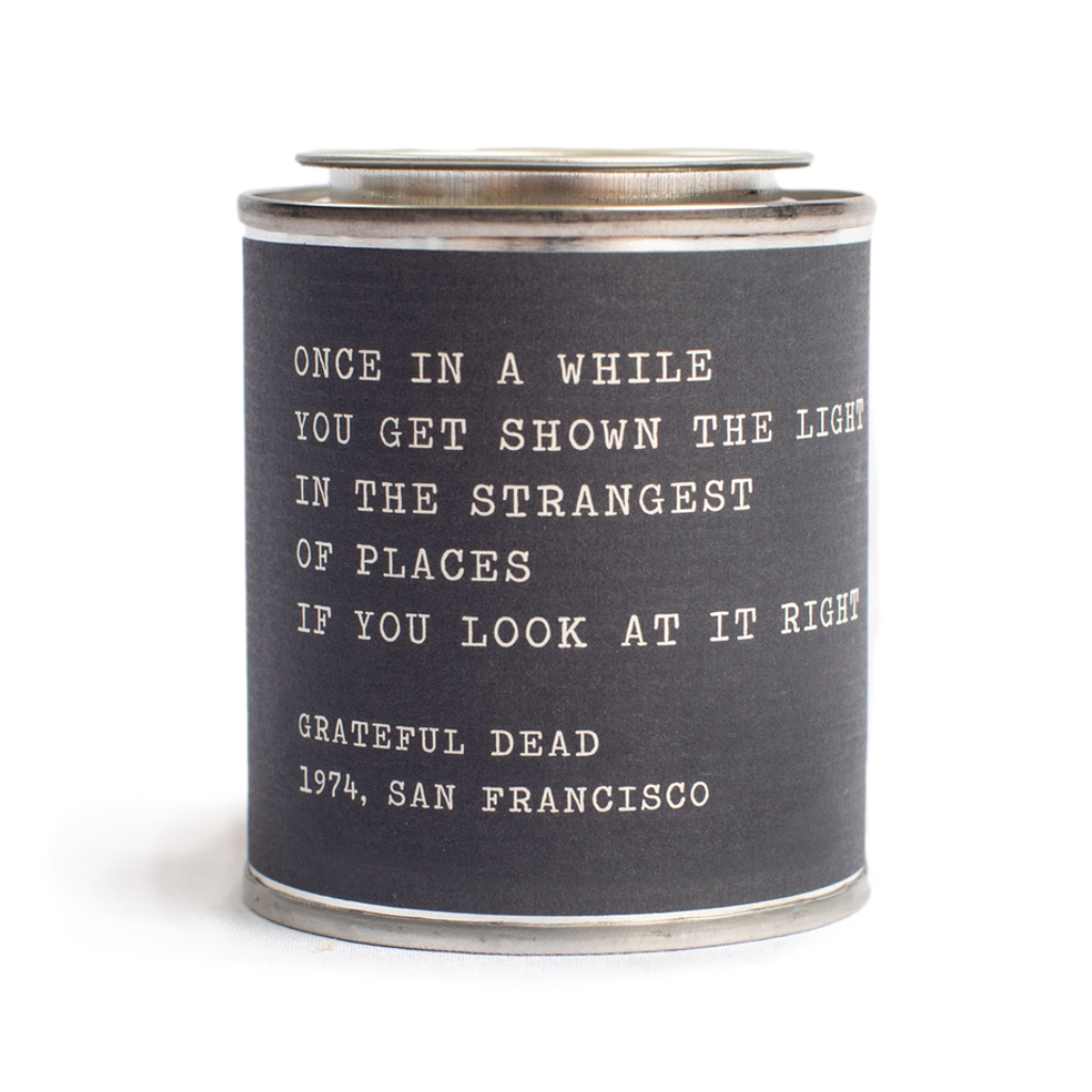 GRATEFUL DEAD Legends Song Quotes Candle Collection Sugarboo Designs Home - Candles