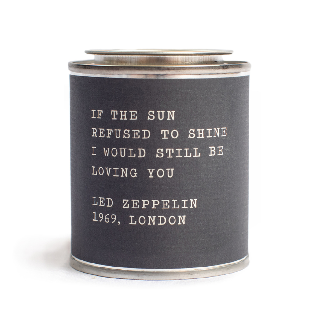 LED ZEPPELIN Legends Song Quotes Candle Collection Sugarboo Designs Home - Candles