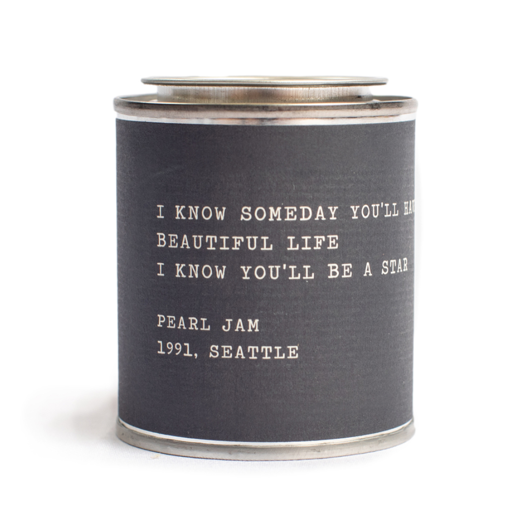 PEARL JAM Legends Song Quotes Candle Collection Sugarboo Designs Home - Candles