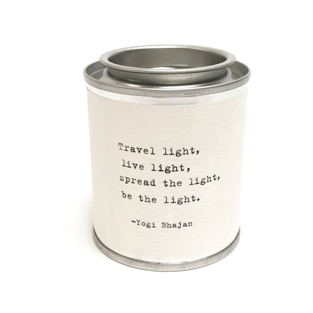 YOGI BHAJAN Shine Quote Travel Candle Sugarboo Designs Home - Candles - Specialty