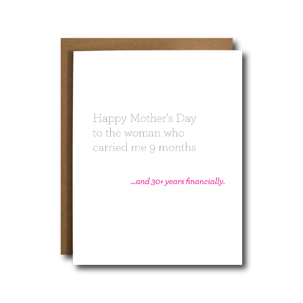 TCB CARD MOTHER'S DAY FINANCIAL SUPPORT The Card Bureau Cards - Holiday - Mother's Day
