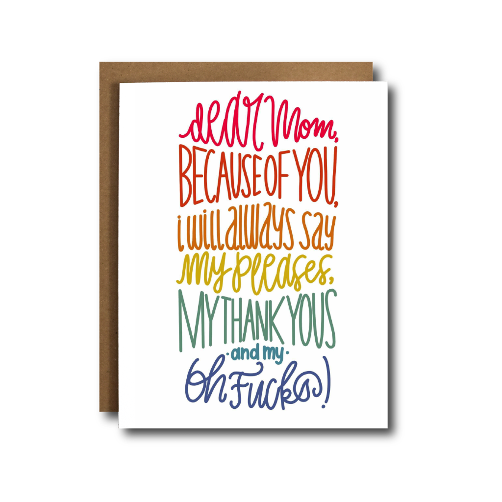 Oh, F*cks Mother's Day Card The Card Bureau Cards - Mother's Day