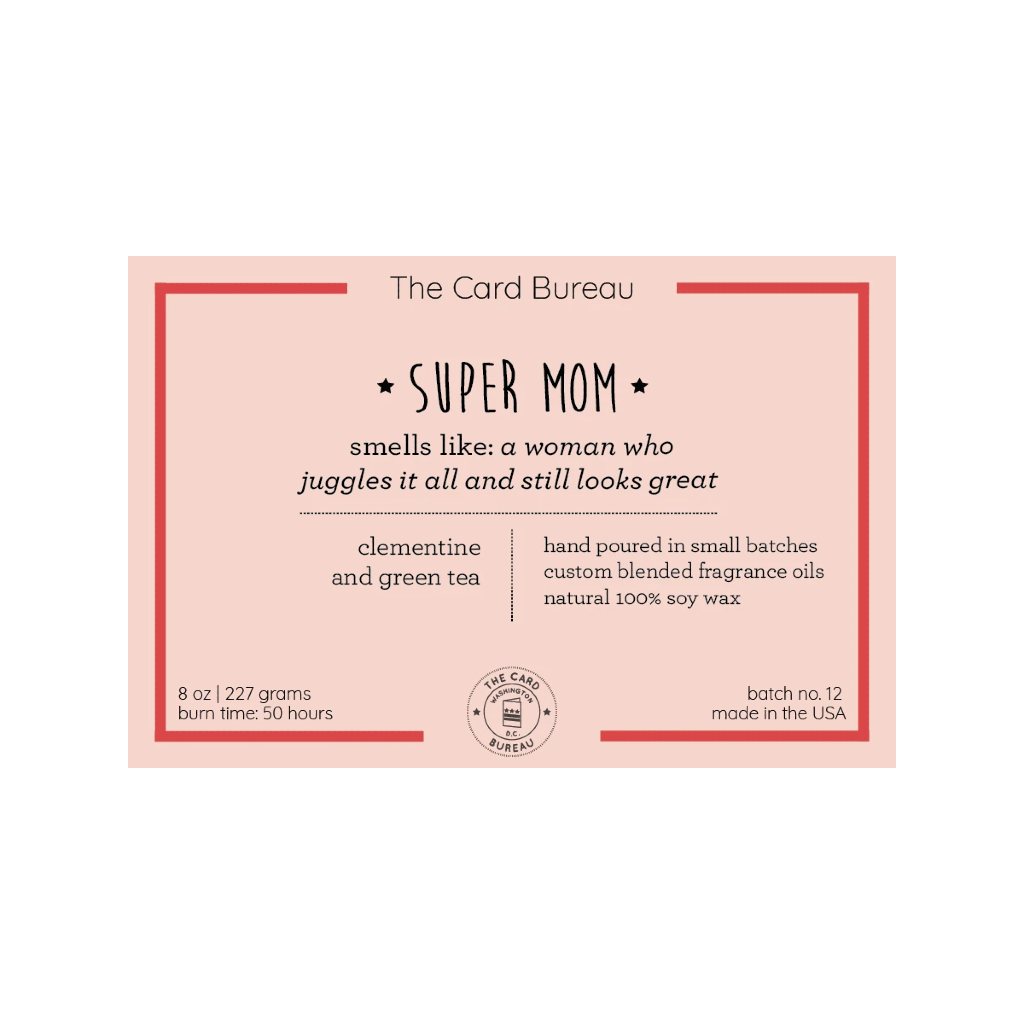 Super Mom Candle The Card Bureau Home - Candles - Novelty