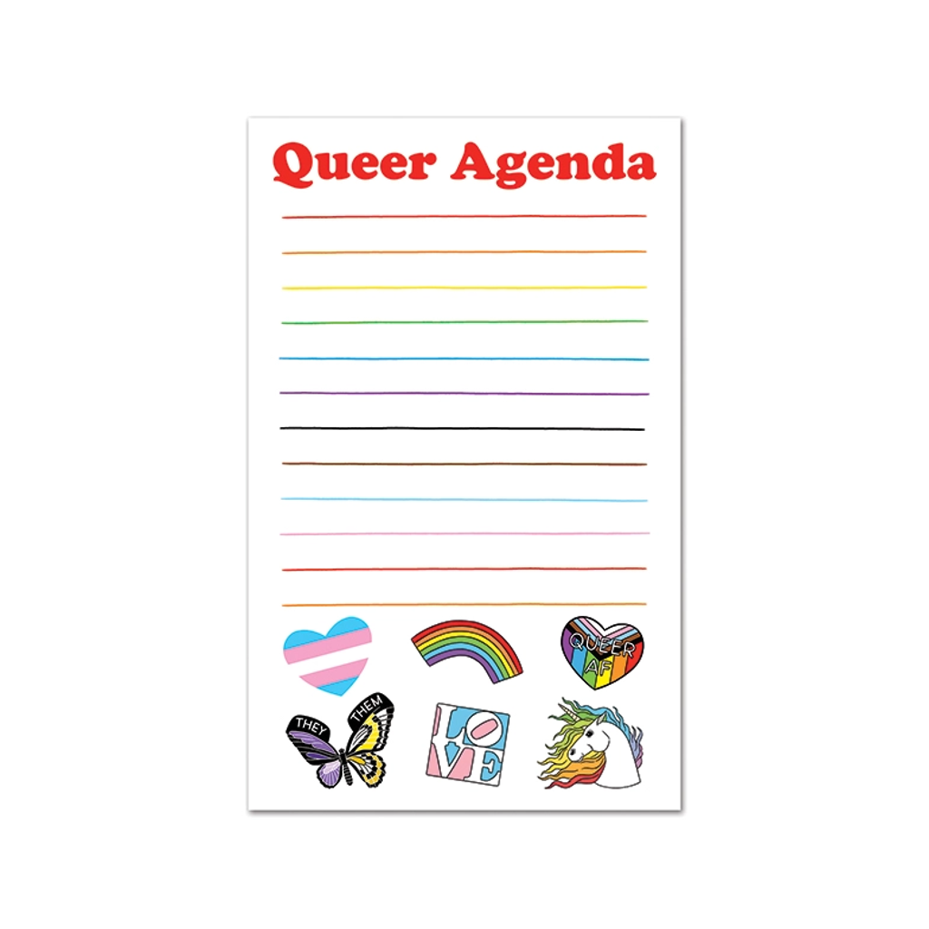 Queer Agenda Notepad The Found Books - Blank Notebooks & Journals - Notepads