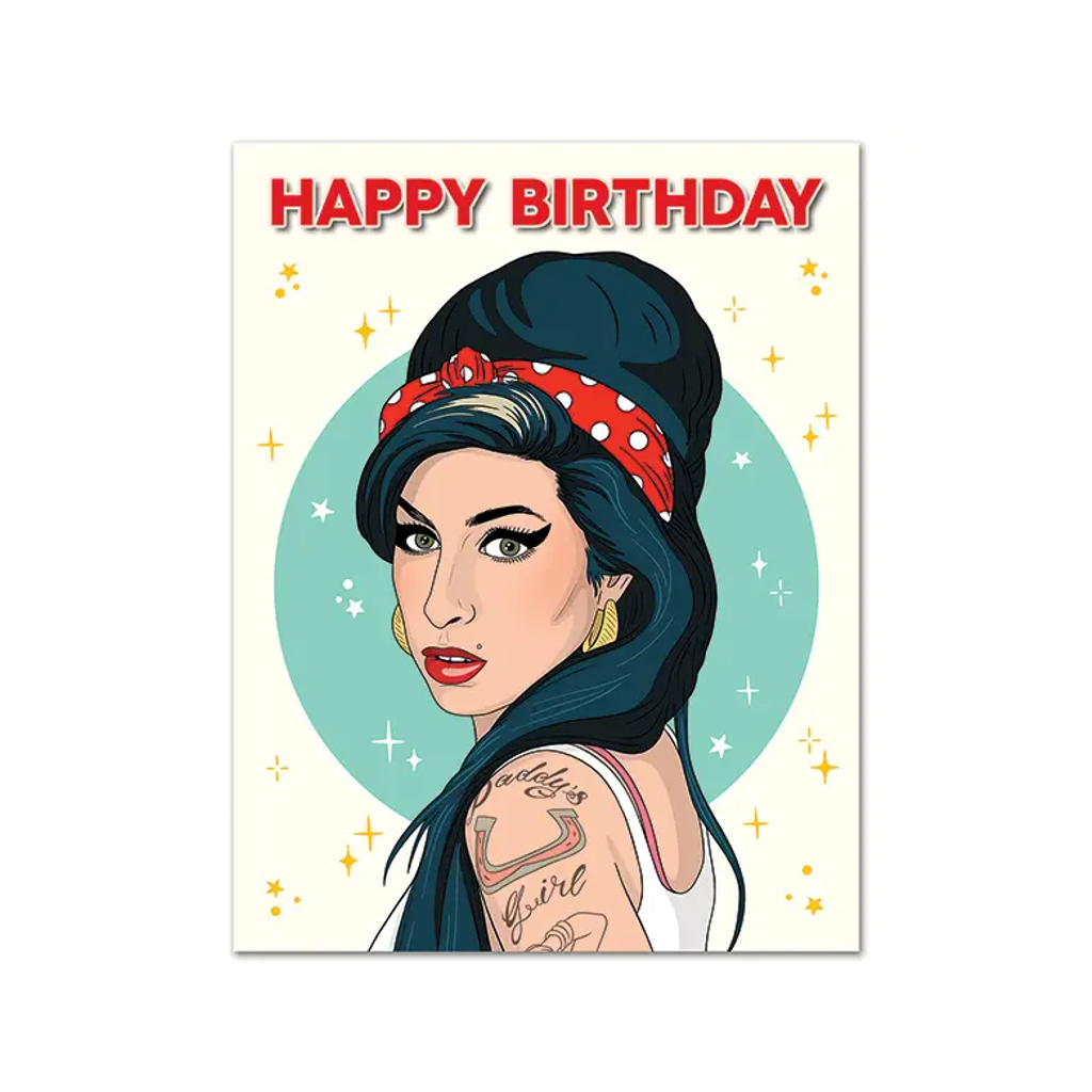 Amy Winehouse Birthday Card The Found Cards - Birthday