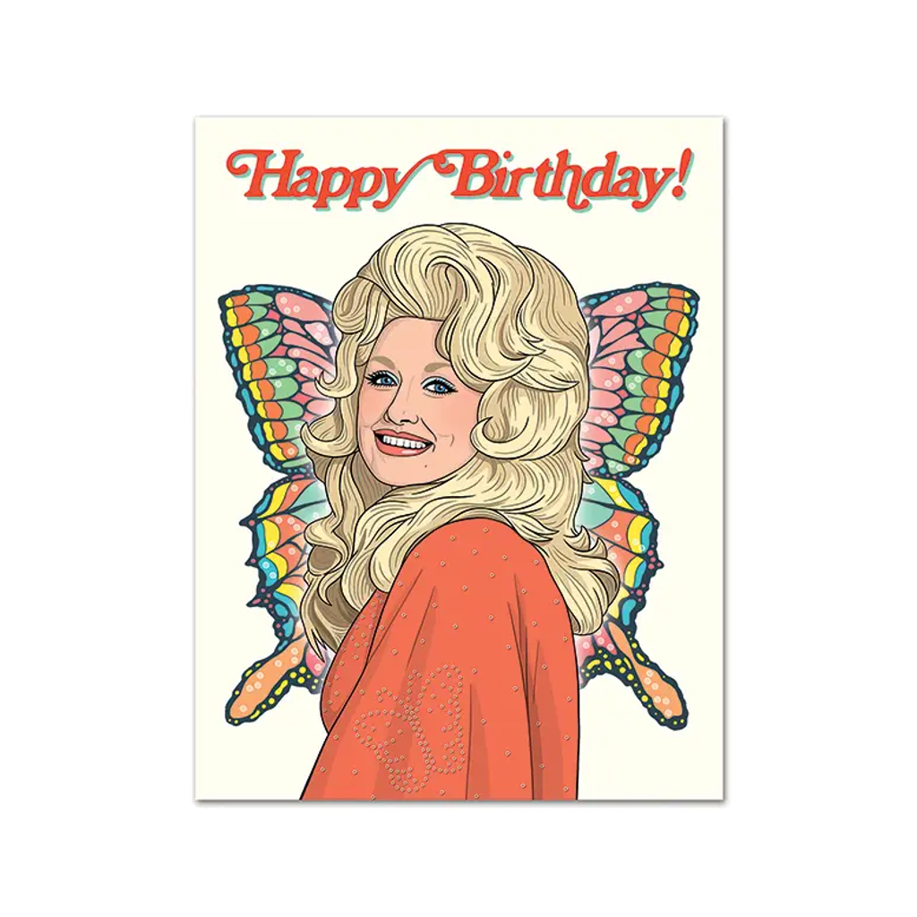 Dolly 70's Butterfly Birthday Card The Found Cards - Birthday
