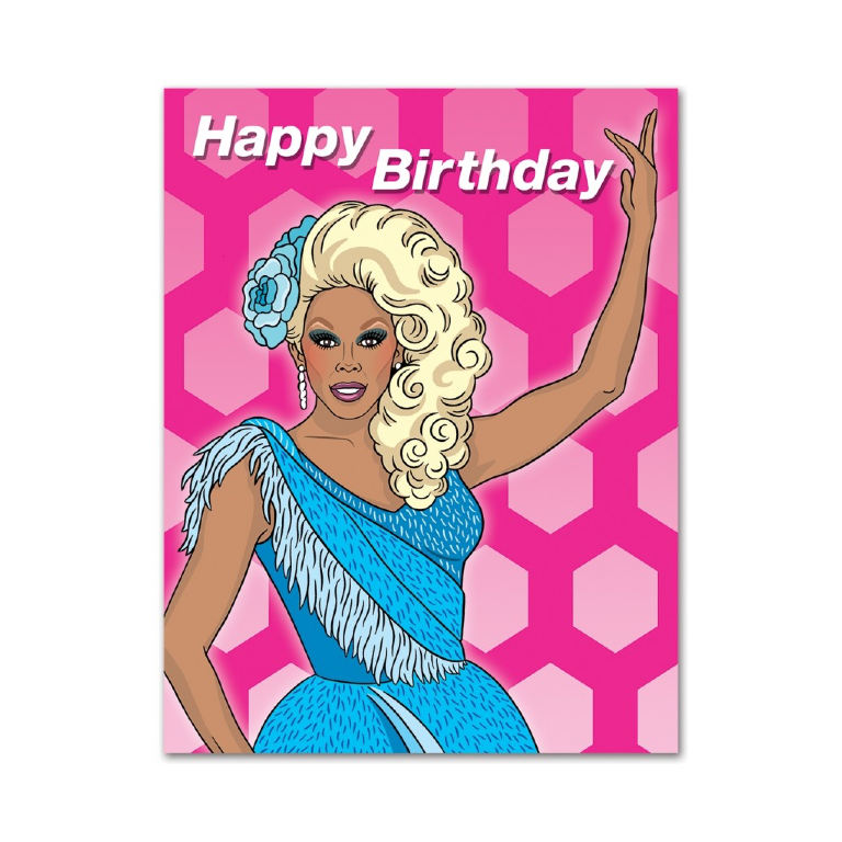 RuPaul Happy Birthday Card The Found Cards - Birthday