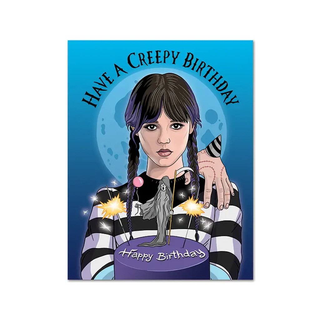 Wednesday Creepy Birthday Card The Found Cards - Birthday
