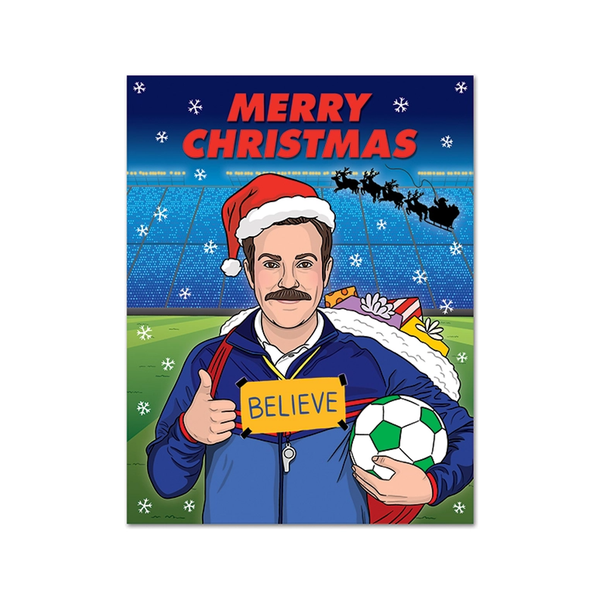 Believe In The Christmas Spirit Ted Lasso Christmas Card - Boxed Set Of 8 The Found Cards - Boxed Cards - Holiday