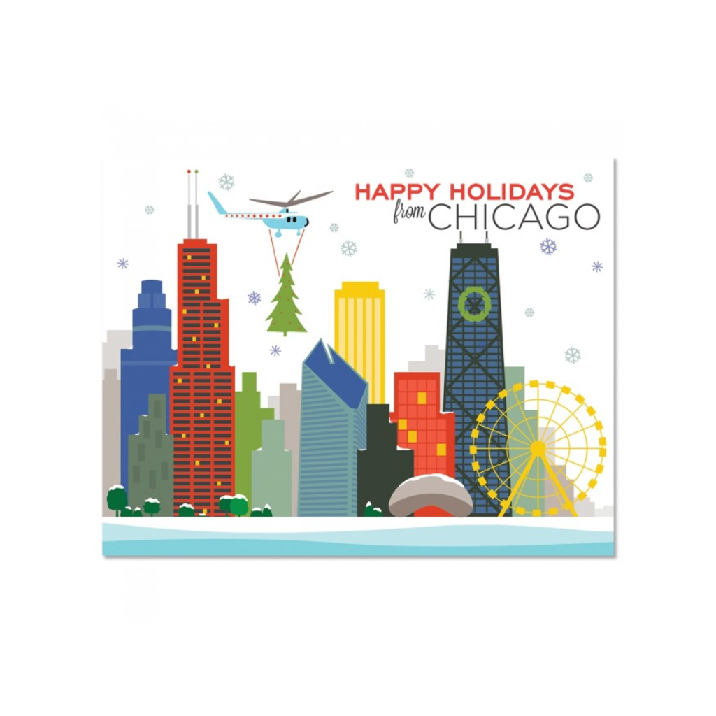 Chicago Tree Drop Christmas Cards - Boxed Cards The Found Cards - Boxed Cards - Holiday