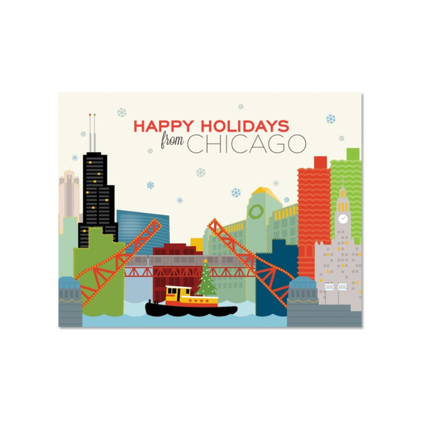 Chicago River Holiday Card The Found Cards - Holiday - Christmas